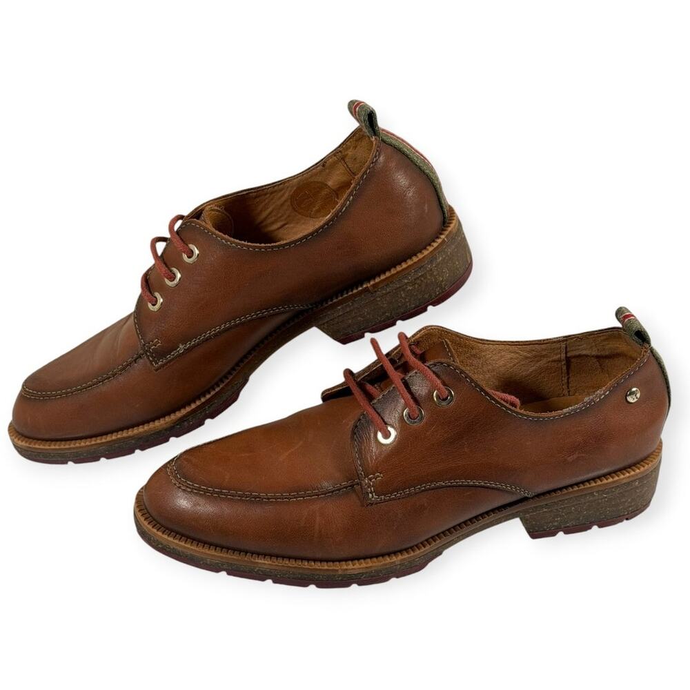 Pikolinos Lace Up Oxford Casual Shoes, Brown, Leather, Women's 6